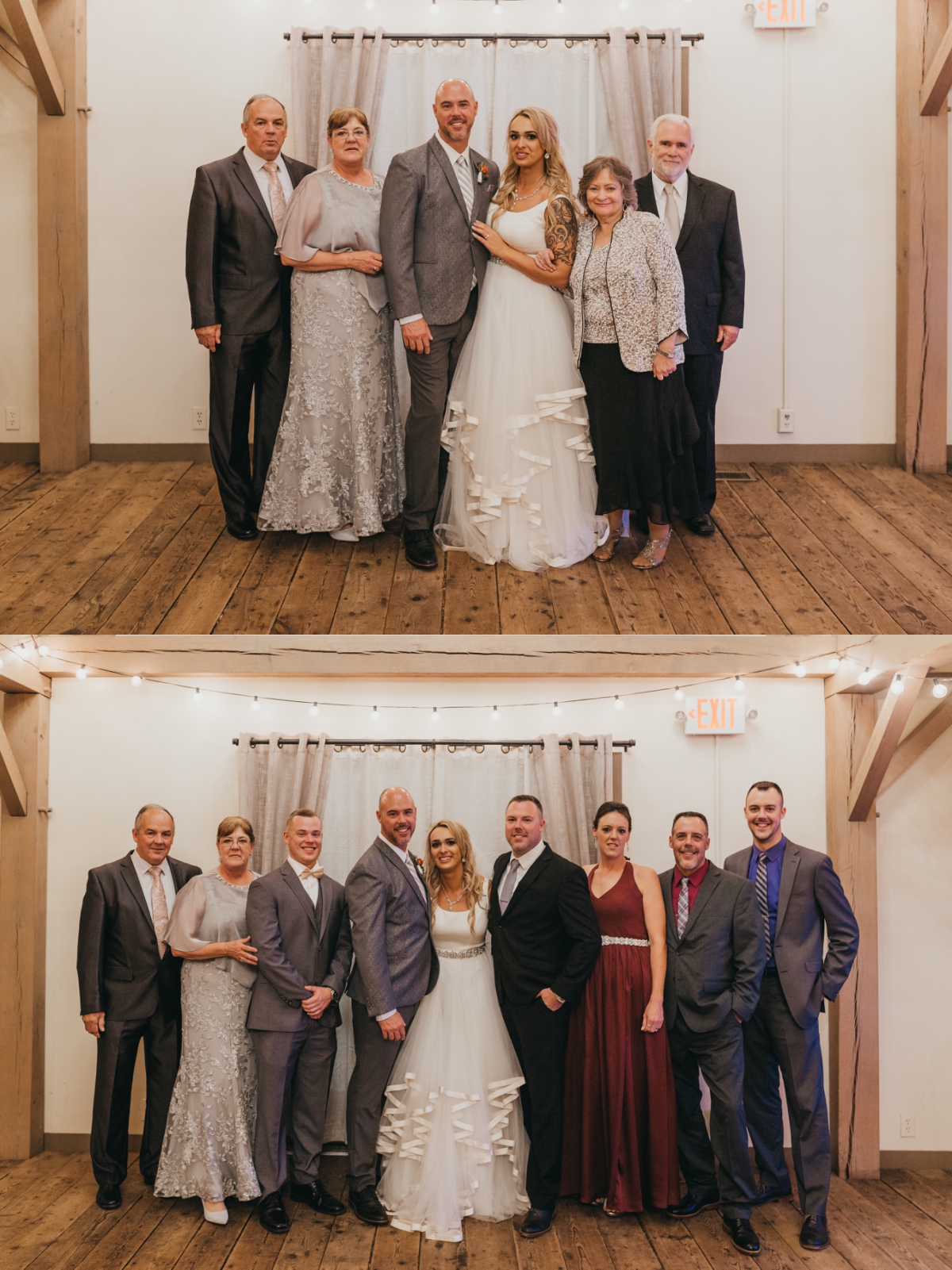 family portraits at Massachusetts wedding