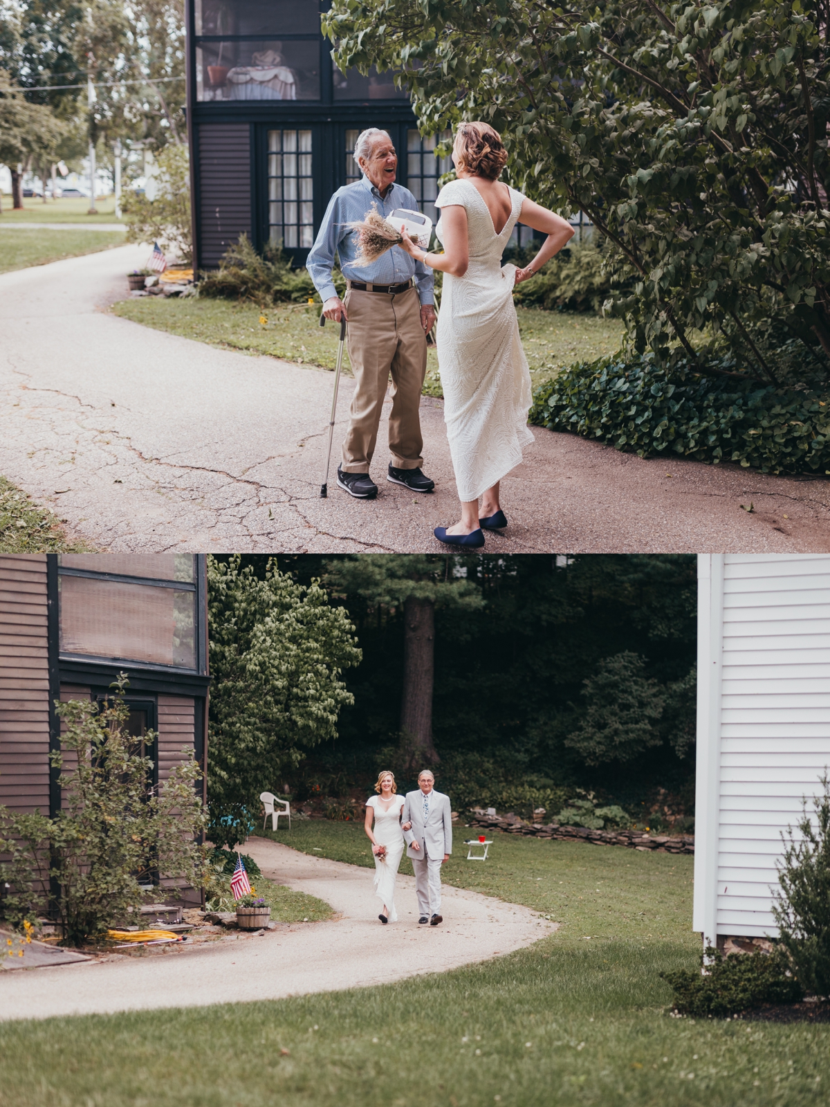 Outdoor wedding ceremony in Sturbridge, Massachusetts