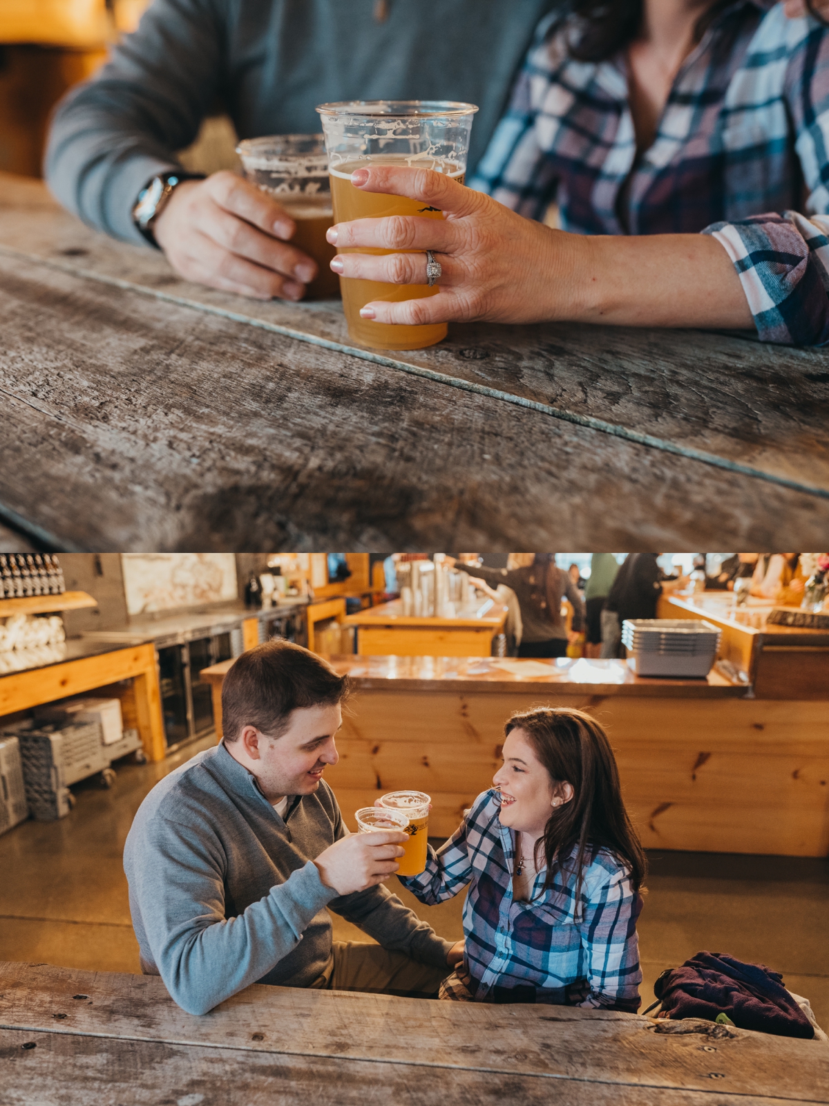 Engagement session at a Brewery in Boston