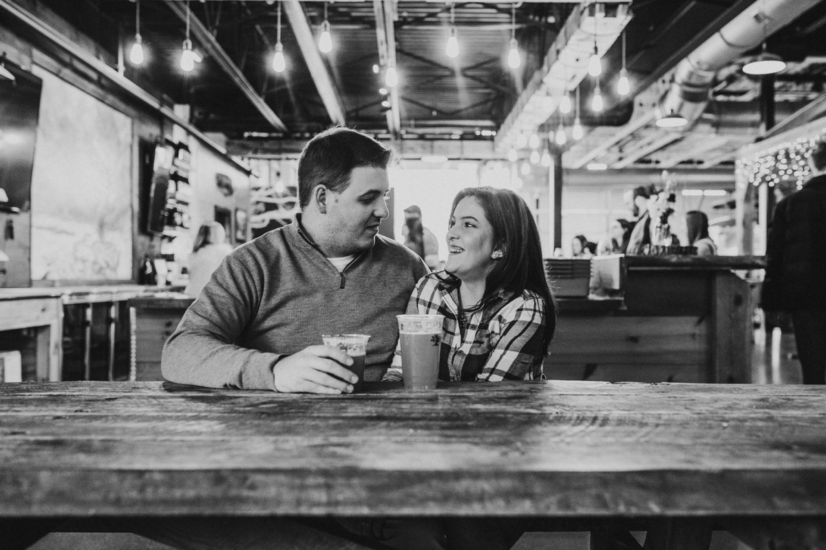 Engagement session at a Brewery in Boston