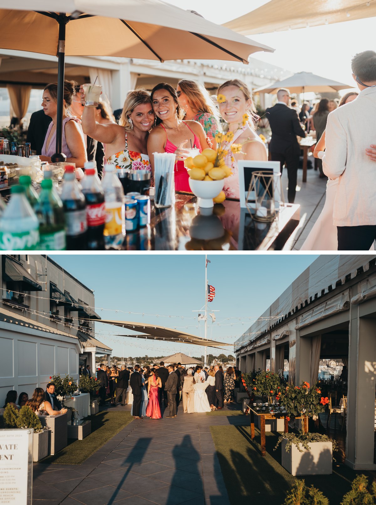 Regatta Place in Newport Rhode Island during sunset